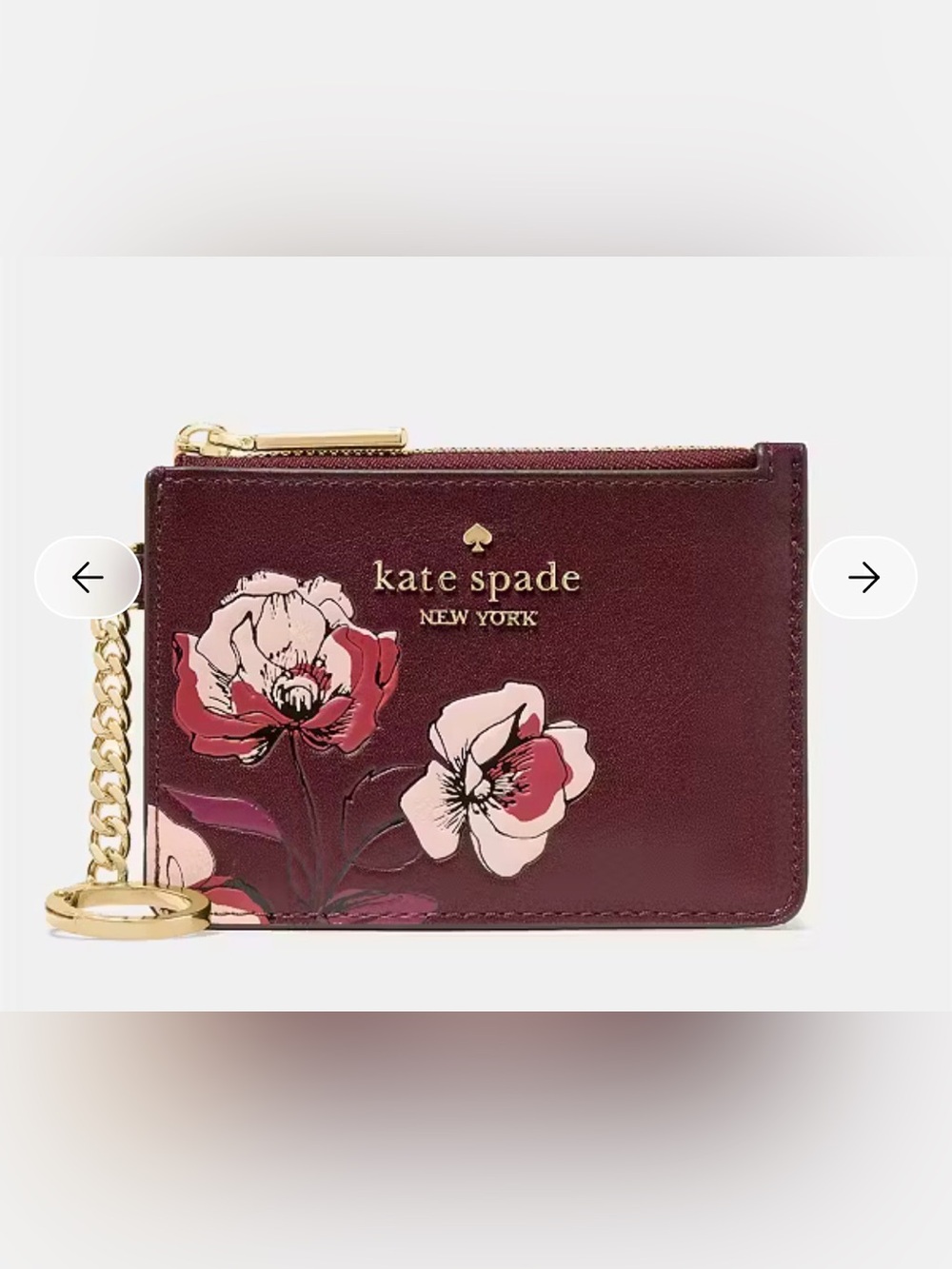 kate spade Floral Key Ring Card Holder